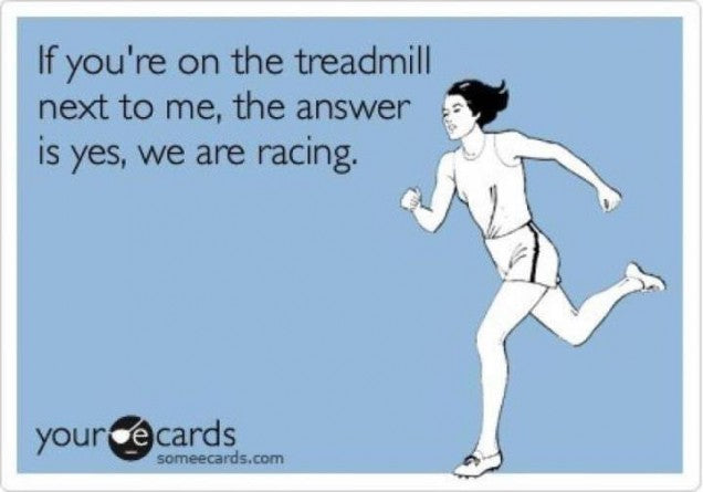Dear lady on the treadmill next to me